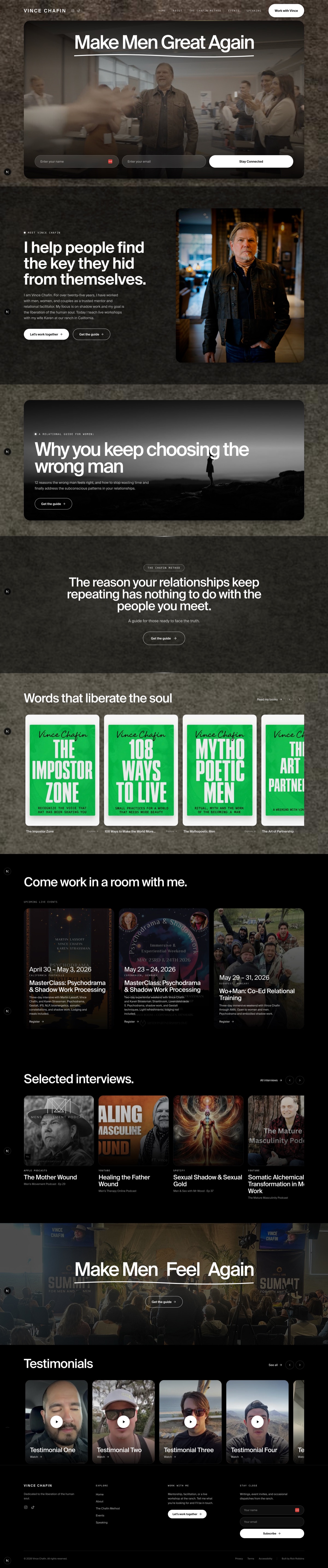 vincechafin.com after redesign